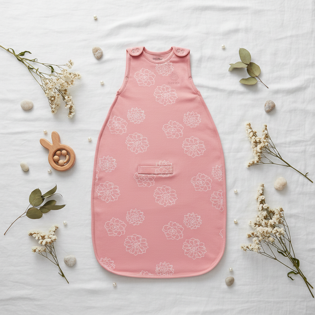 Flat lay gigoteuse Woolino rose