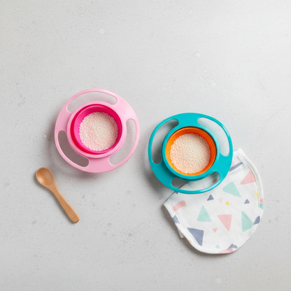 Bol Gyroscopique Anti-Renversement pour Bébé – Rotation 360° Sans BPA
