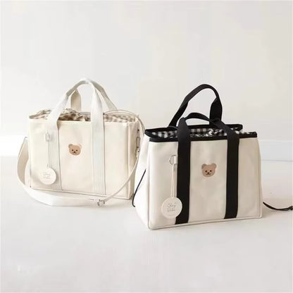 Sac à Langer Style Hobo Compatible Poussette | Motif Ours | 34cm