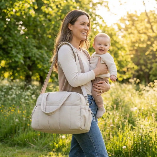 Sac à langer beige| Pratique et Stylé