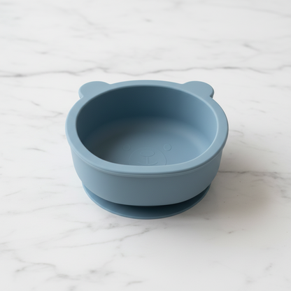 Bol Bébé en Silicone – Forme Ours Mignon | Anti-Dérapant & Sans BPA