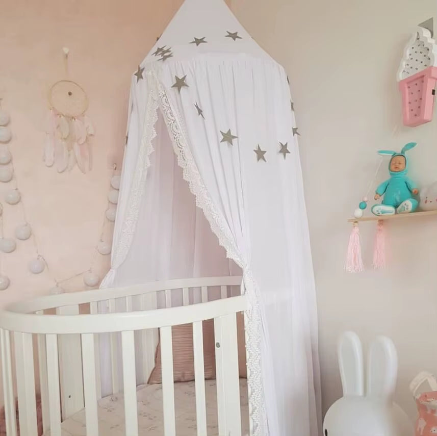 Ciel de lit Bébé Dôme Rond – Moustiquaire Princesse 240 cm