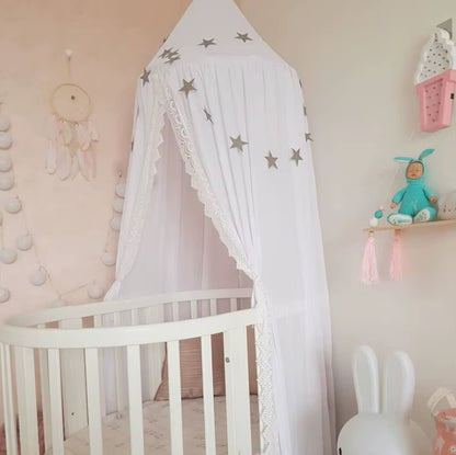 Ciel de lit Bébé Dôme Rond – Moustiquaire Princesse 240 cm