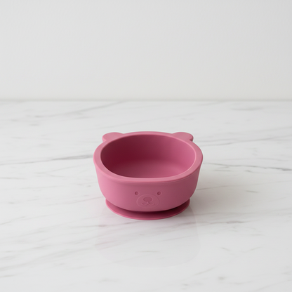 Bol Bébé en Silicone – Forme Ours Mignon | Anti-Dérapant & Sans BPA