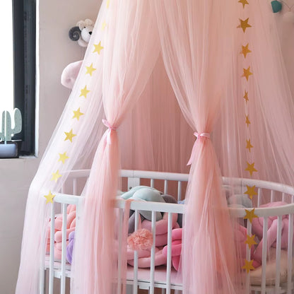Ciel de lit enfant dôme dentelle | Moustiquaire ronde & tente de jeu bébé