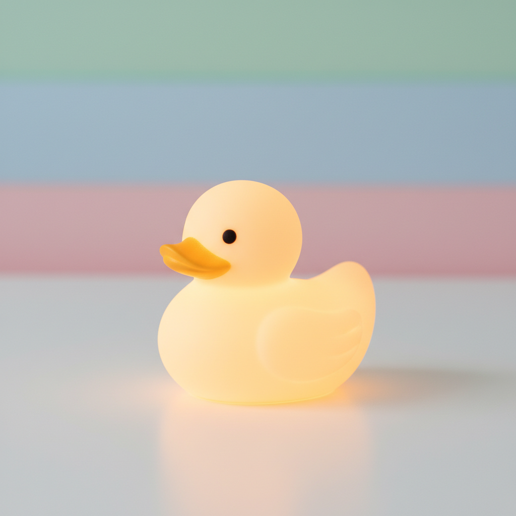 Veilleuse canard photo produit fond épuré