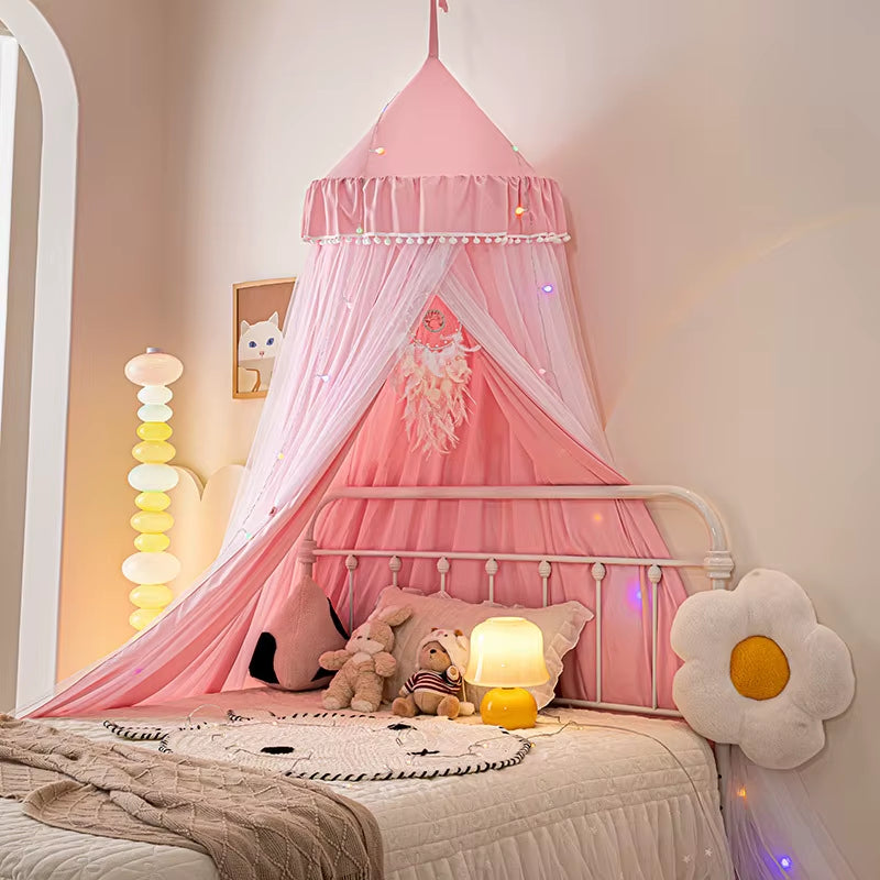 Ciel de lit opaque dôme | Moustiquaire suspendue bébé enfant