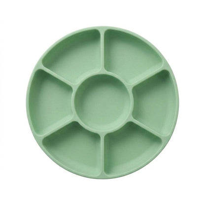Assiette compartimentée en silicone pour bébé – Antidérapante et sans BPA