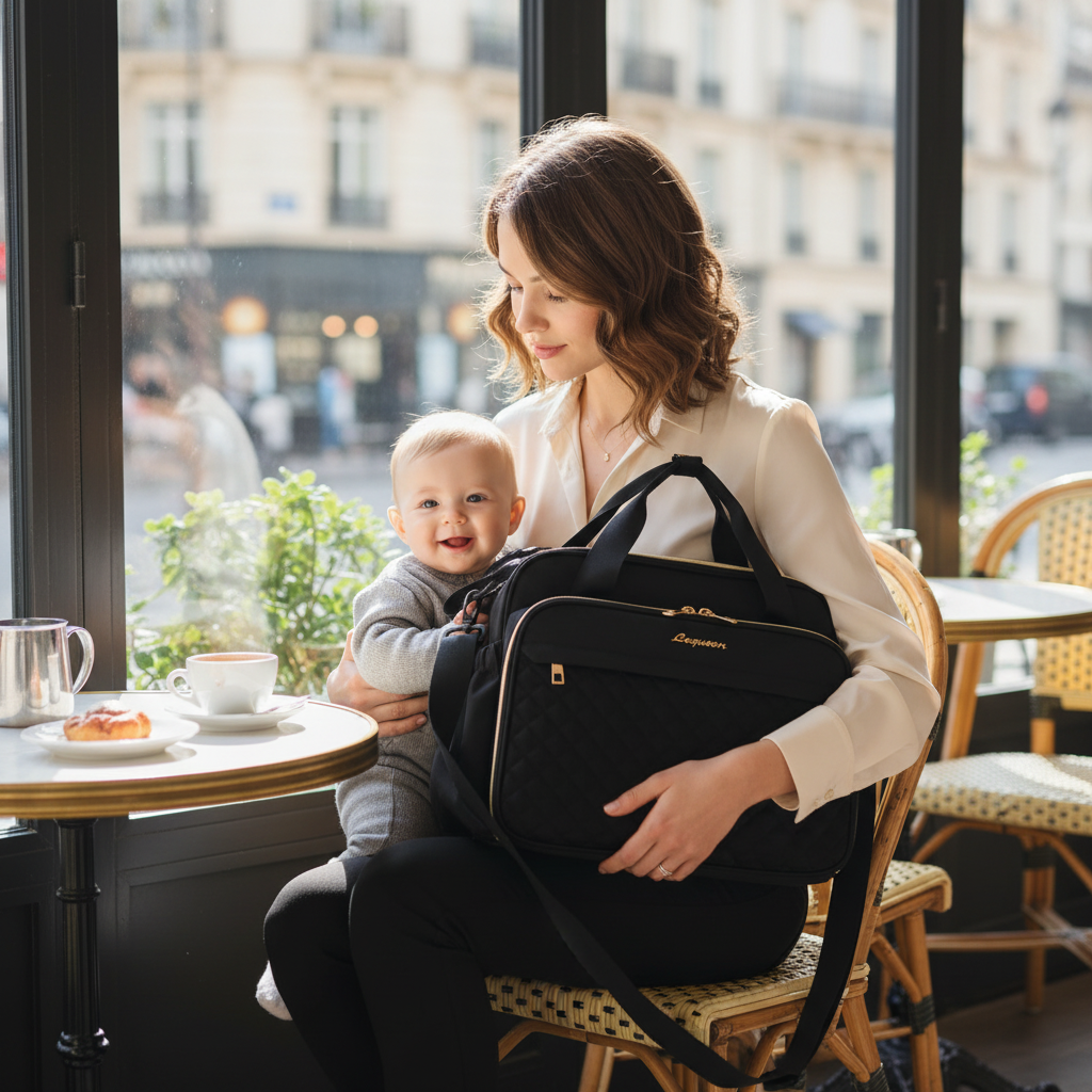 Maman au café