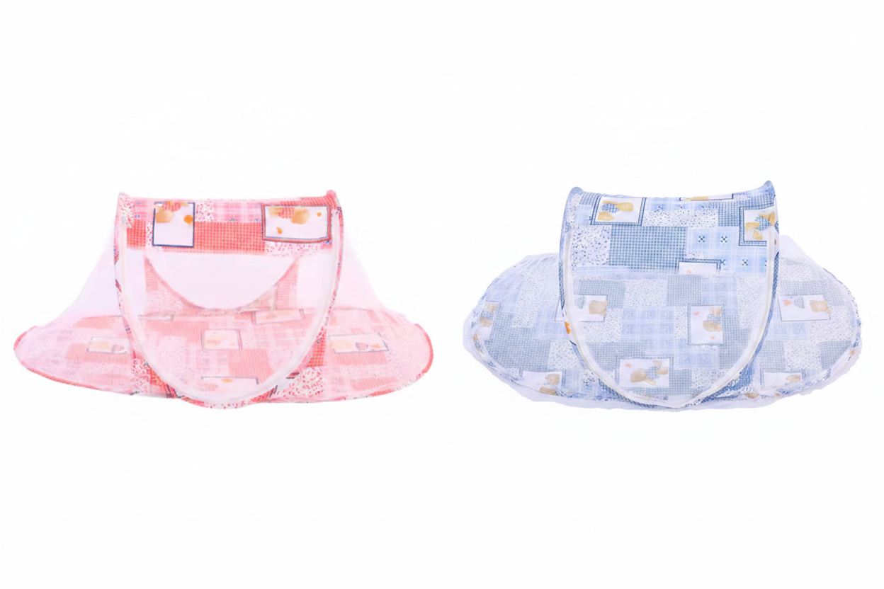 Moustiquaire bébé - comparaison rose et bleu