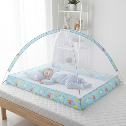 Moustiquaire bleue bébé intérieur