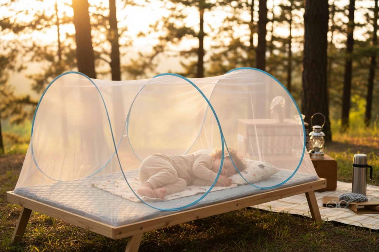 Moustiquaire camping bébé extérieur