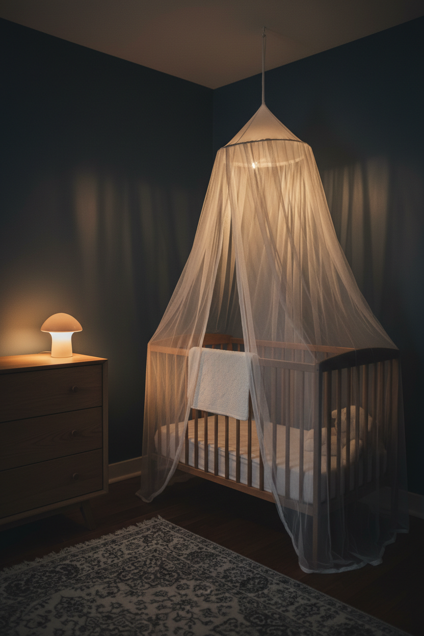 Moustiquaire cocon nuit - section sombre