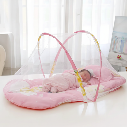 Moustiquaire rose bébé intérieur lifestyle