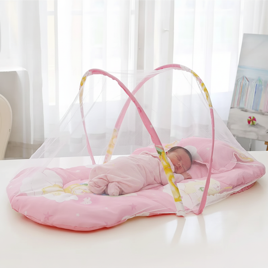 Moustiquaire rose bébé intérieur lifestyle