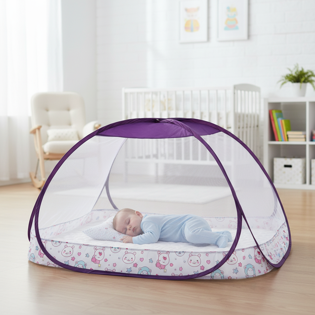 Moustiquaire violette bébé intérieur