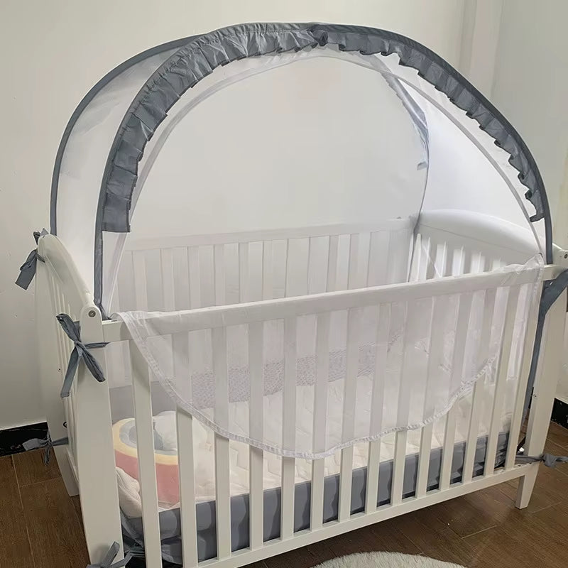 Moustiquaire Bébé Lit 70x130 cm – Anti-Moustiques, Décorative, Sans Perçage