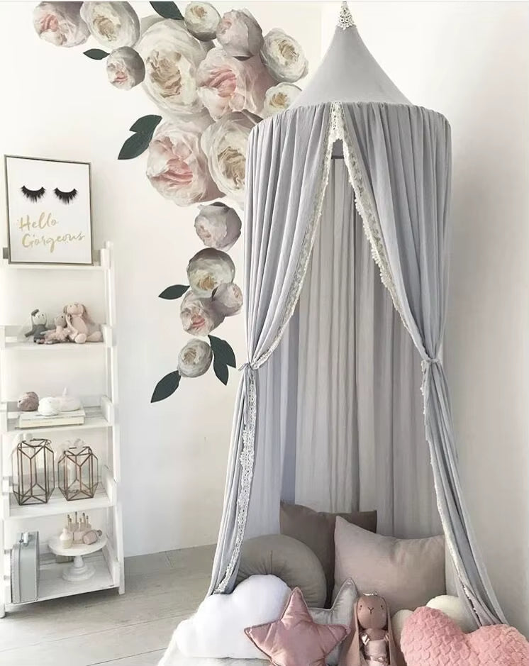 Ciel de lit Bébé Dôme Rond – Moustiquaire Princesse 240 cm