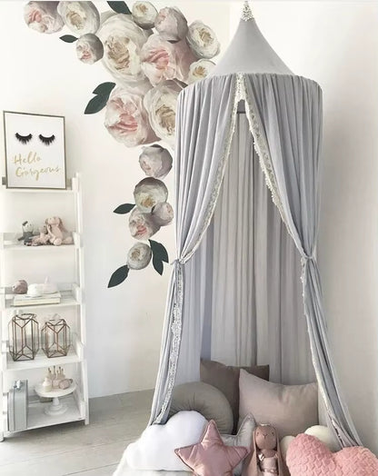 Ciel de lit Bébé Dôme Rond – Moustiquaire Princesse 240 cm