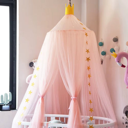 Ciel de lit enfant dôme dentelle | Moustiquaire ronde & tente de jeu bébé
