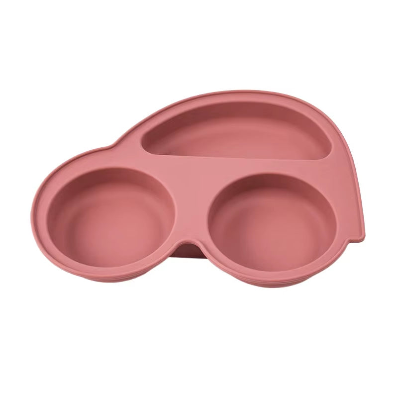 Assiette Silicone Bébé Ventouse Anti-Glisse – Forme Voiture, Sans BPA