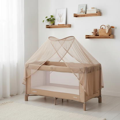 Lionelo Sven Plus – Lit bébé 2 en 1, baldaquin & moustiquaire – Turquoise