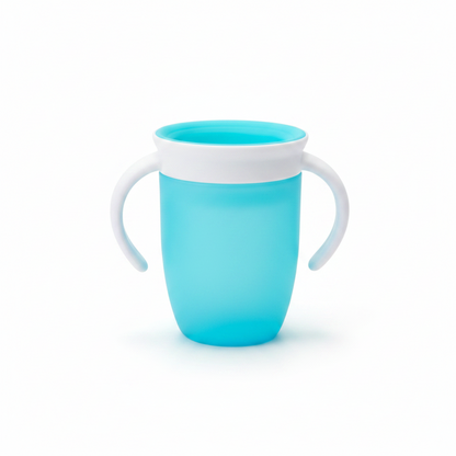 Gobelet Apprentissage Bébé 360° Anti-Fuite – Double Poignée & Couvercle Rabattable