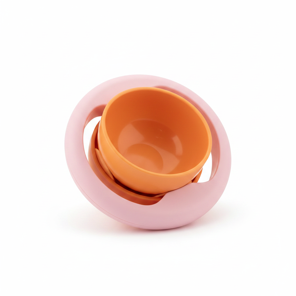 Bol Gyroscopique Anti-Renversement pour Bébé – Rotation 360° Sans BPA