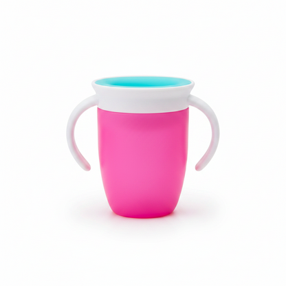 Gobelet Apprentissage Bébé 360° Anti-Fuite – Double Poignée & Couvercle Rabattable