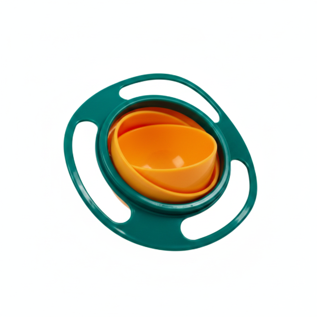 Bol Gyroscopique Anti-Renversement pour Bébé – Rotation 360° Sans BPA