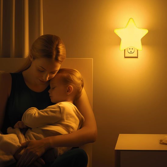 Veilleuse bébé ambiance chaleureuse