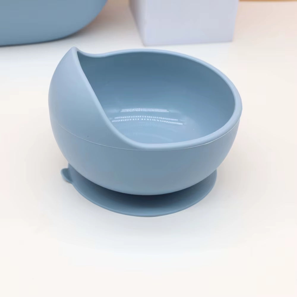 Ensemble Vaisselle Silicone Bébé 7 Pièces – Bavoir, Bol Ventouse, Tasse & Couverts