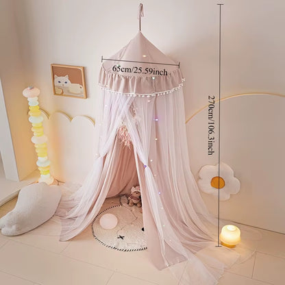 Ciel de lit opaque dôme | Moustiquaire suspendue bébé enfant